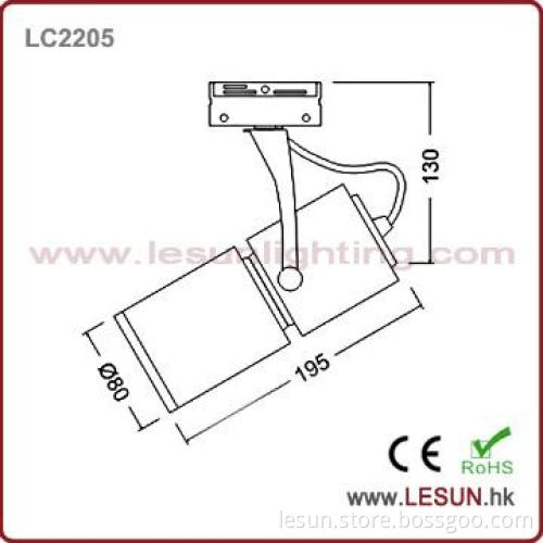 high power led track lighting commercial lamp 6X2W  LC2205